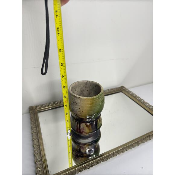 Vintage Art Pottery Coffee Mug Cup Grey Green Studio Pottery Glazed unsigned - Picture 8 of 10